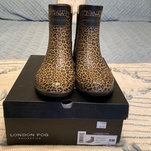 Leopard London Fog Rubber Booties